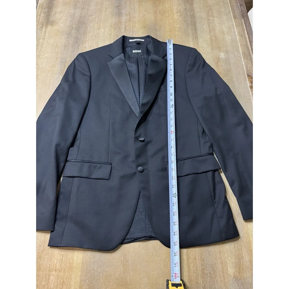 Boss By Hugo Boss Black Tuxedo Jacket 38R Super 120s Wool